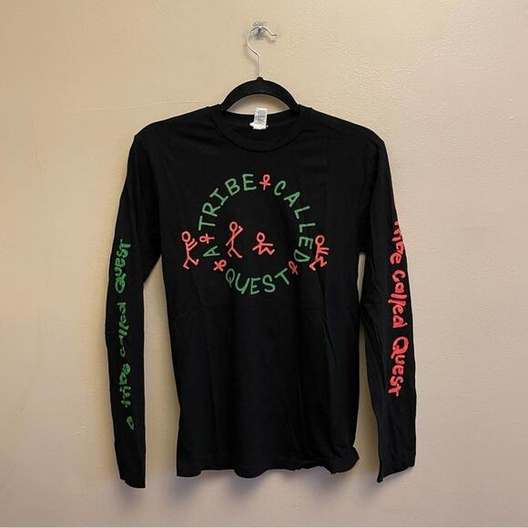 Scriptee S Vintage band tee long sleeve t-shirt Tribe Called Quest black - Picture 1 of 7